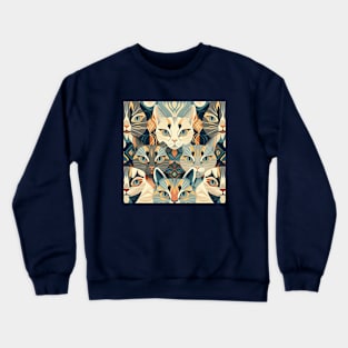 Nouveau Cat Design Crewneck Sweatshirt